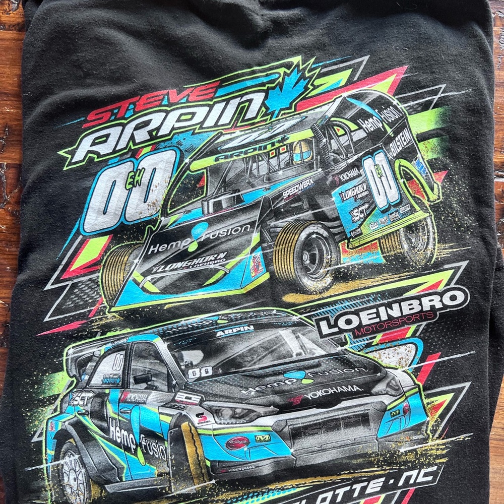 Steve Arpin dirt modified rally car shirt XL
